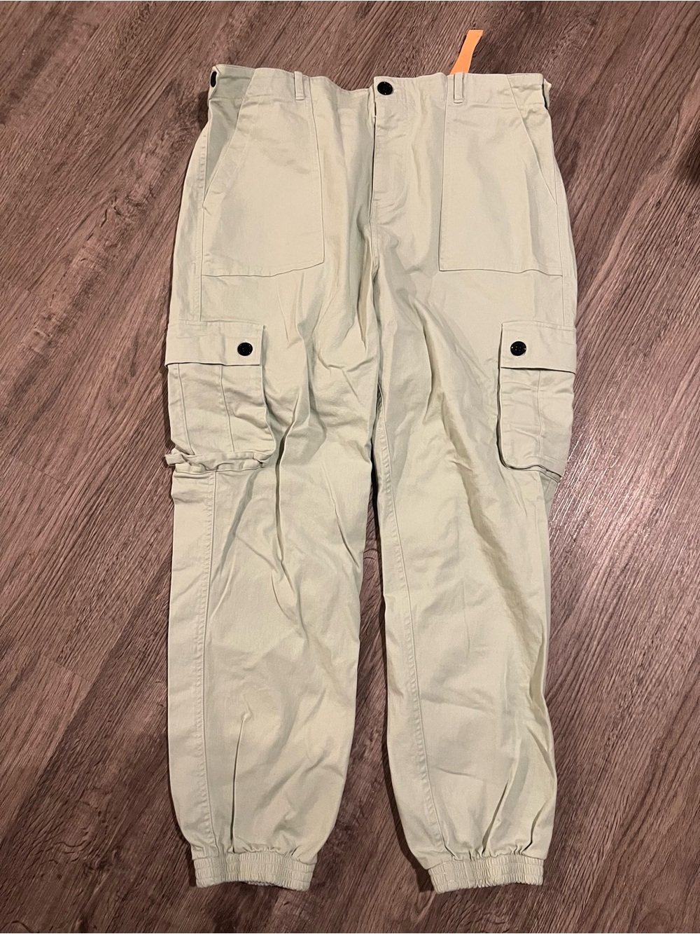 Wonderly Mint Green Isabel 3.0 Cargo Pants with Orange Belt